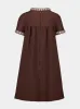 Brown Embroidered Crepe Couture Short Dress sold by Fashion Clinic