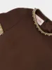 Brown Embroidered Crepe Couture Short Dress sold by Fashion Clinic