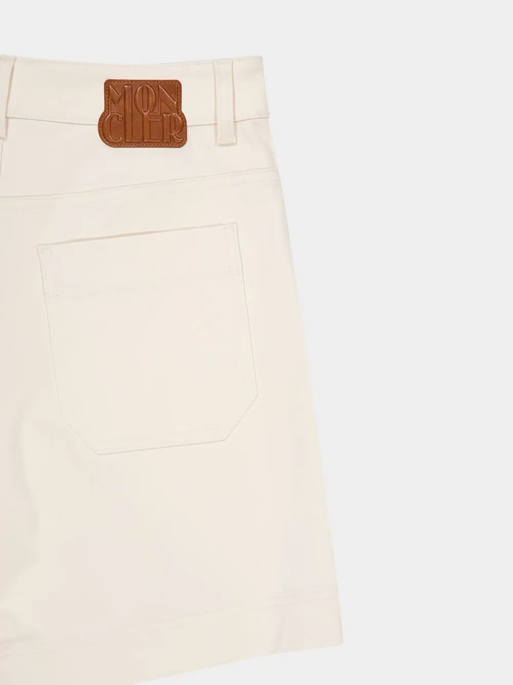 Ivory Casual Cotton Shorts sold by Fashion Clinic product image thumbnail 4
