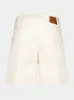 Ivory Casual Cotton Shorts sold by Fashion Clinic