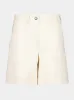 Ivory Casual Cotton Shorts sold by Fashion Clinic