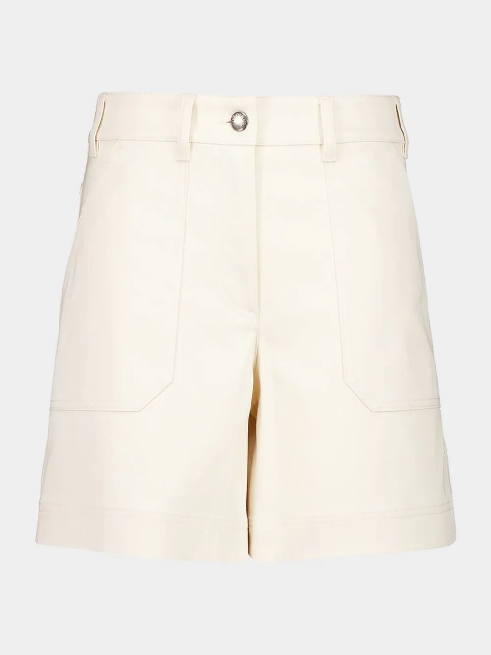 Ivory Casual Cotton Shorts sold by Fashion Clinic