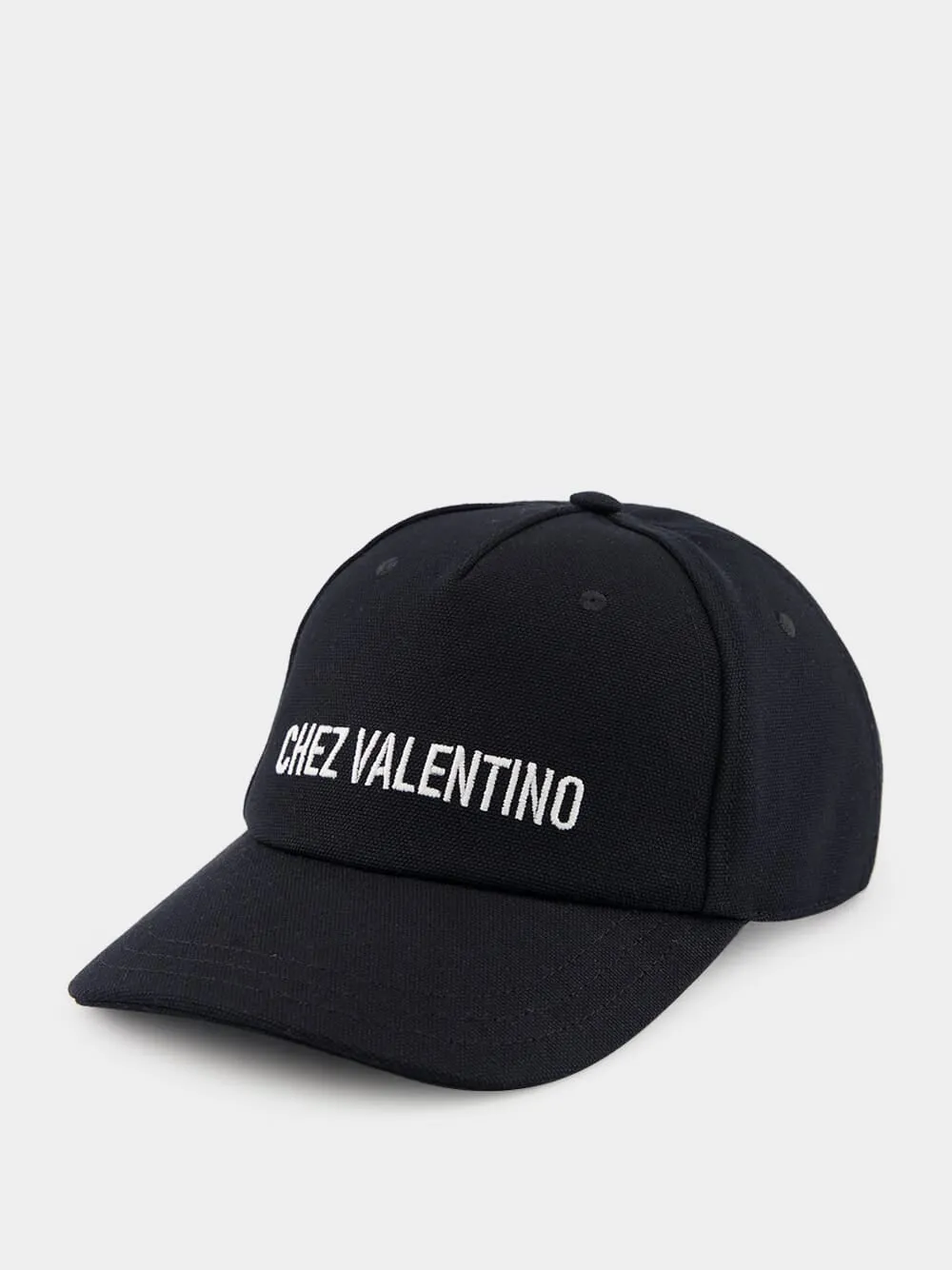 Black Embroidered Cotton Baseball Cap sold by Fashion Clinic product image thumbnail 2