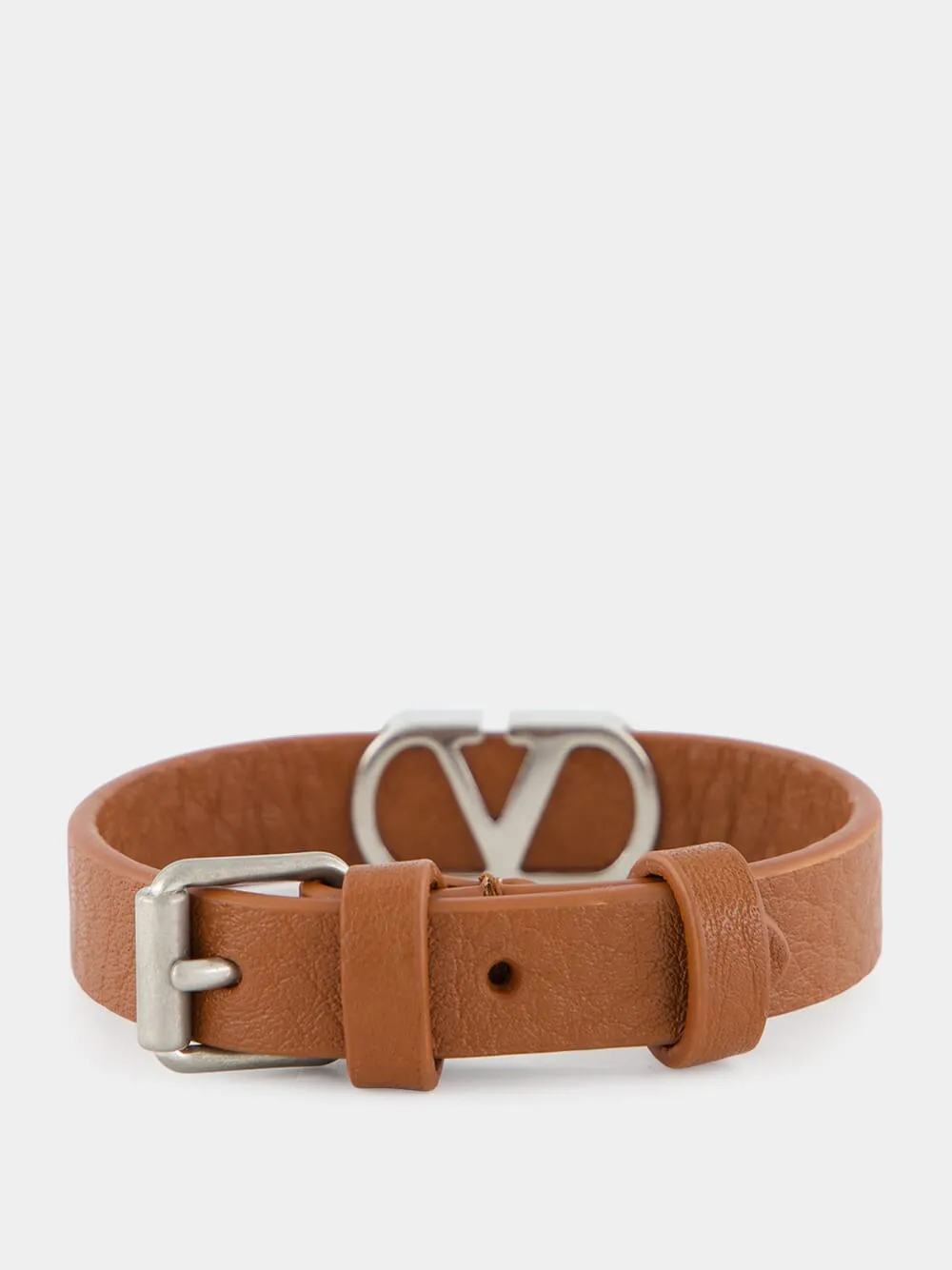 Deep Caramel VLogo Leather Bracelet sold by Fashion Clinic product image thumbnail 2