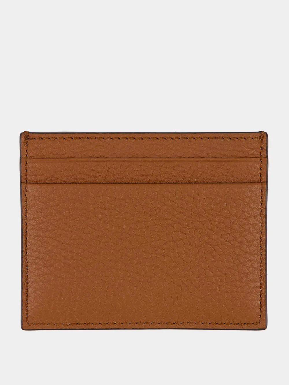 Saddle Brown Rockstud Grainy Cardholder sold by Fashion Clinic product image thumbnail 2