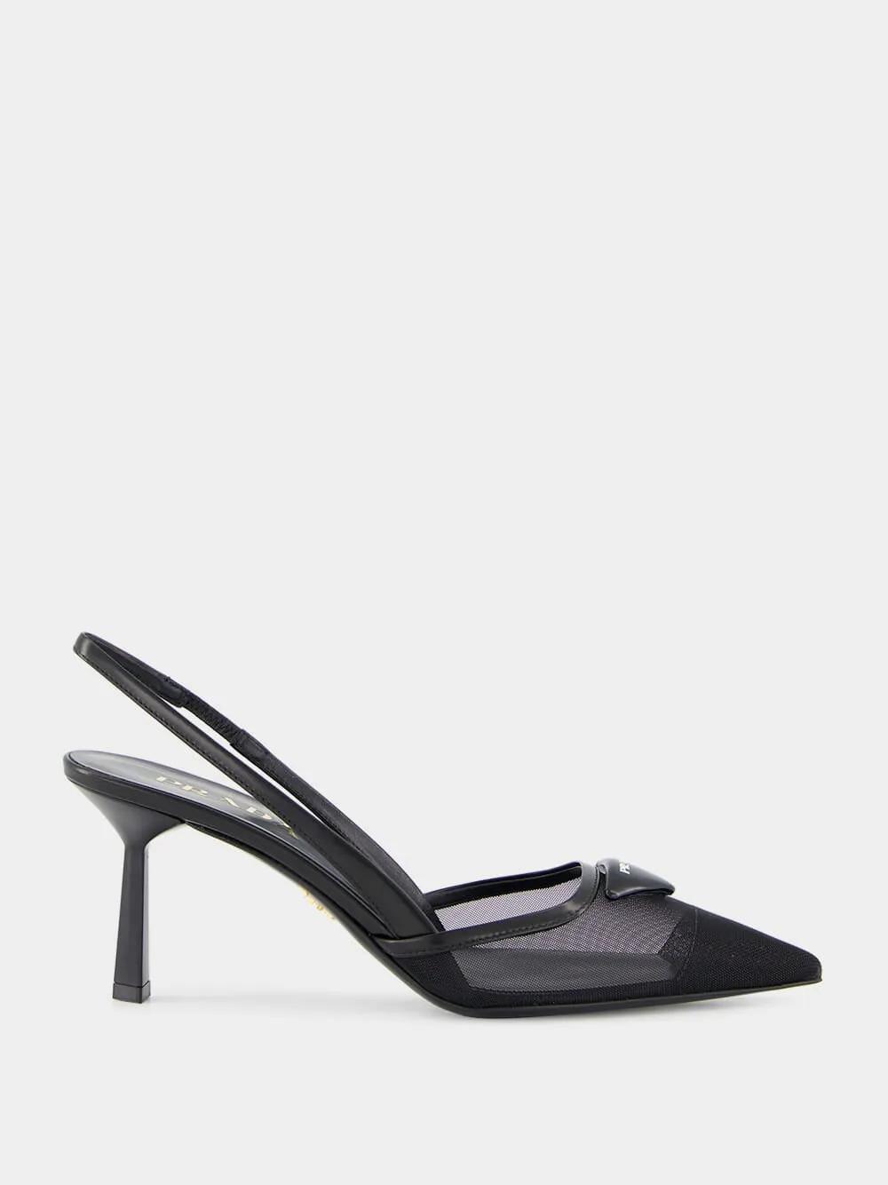 Black Nylon Slingback Pumps sold by Fashion Clinic