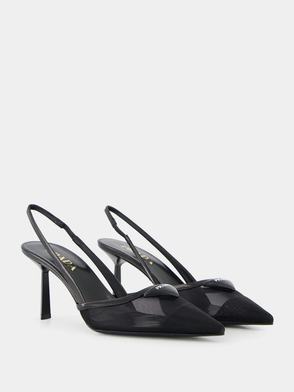 Black Nylon Slingback Pumps sold by Fashion Clinic product image thumbnail 2