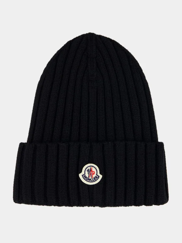 Black Wool Beanie sold by Fashion Clinic