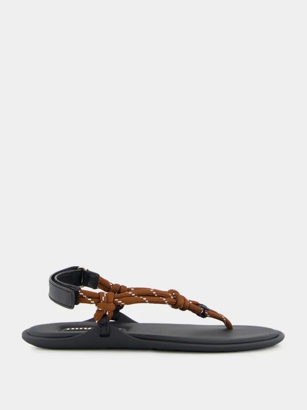 Tobacco Riviere Sandals in Rope sold by Fashion Clinic