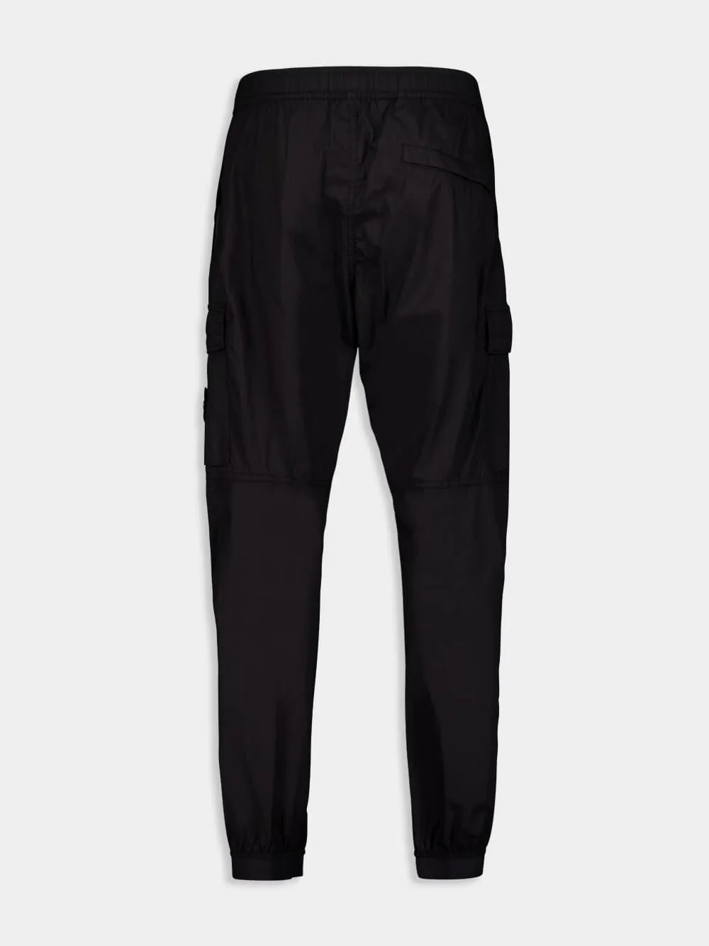 Black Stretch Cotton Cargo Trousers sold by Fashion Clinic product image thumbnail 3