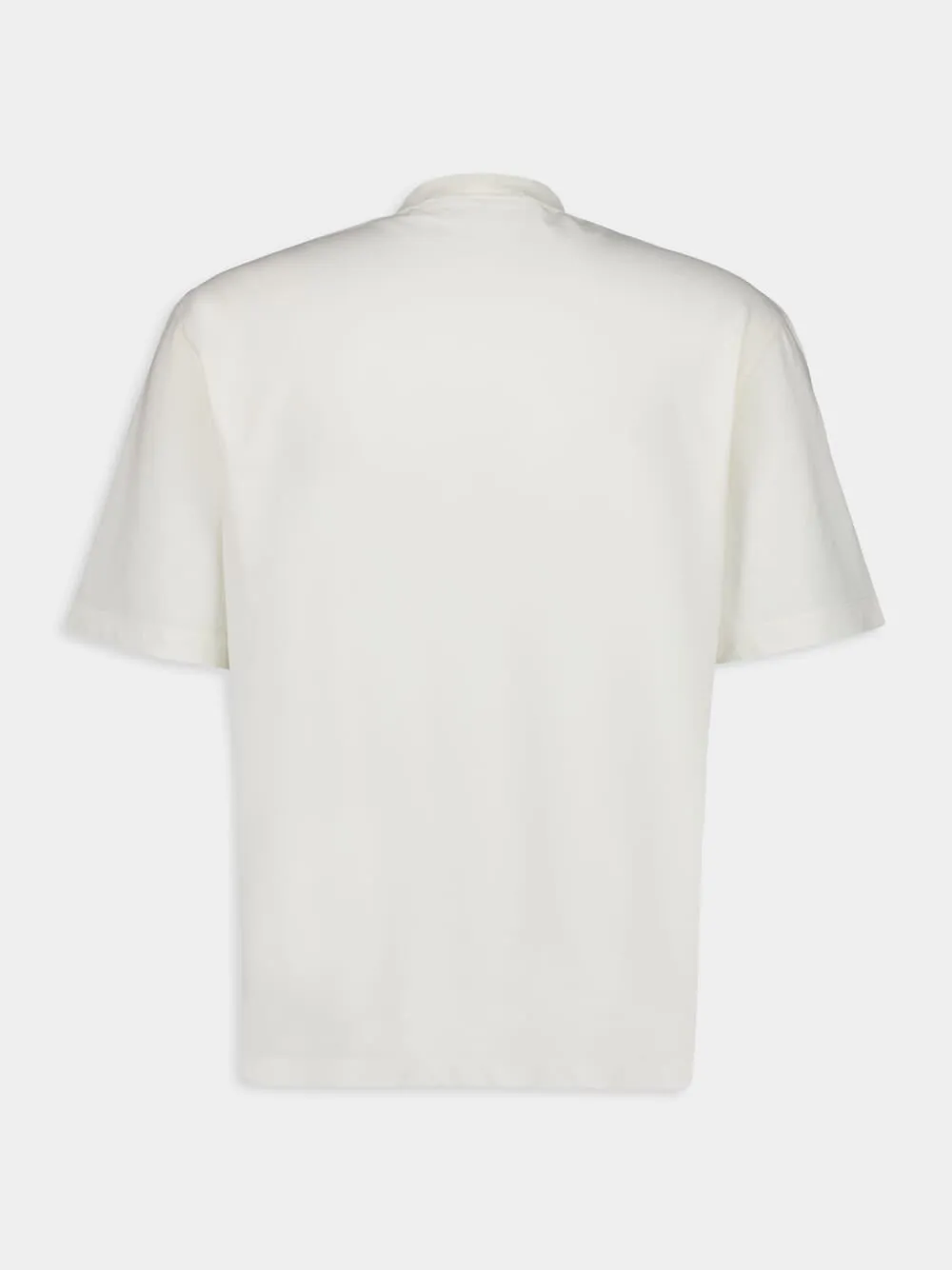 Ivory Organic Cotton T-Shirt with Compass Patch sold by Fashion Clinic product image thumbnail 2