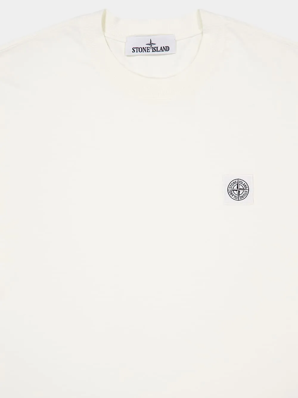 Ivory Organic Cotton T-Shirt with Compass Patch sold by Fashion Clinic product image thumbnail 3