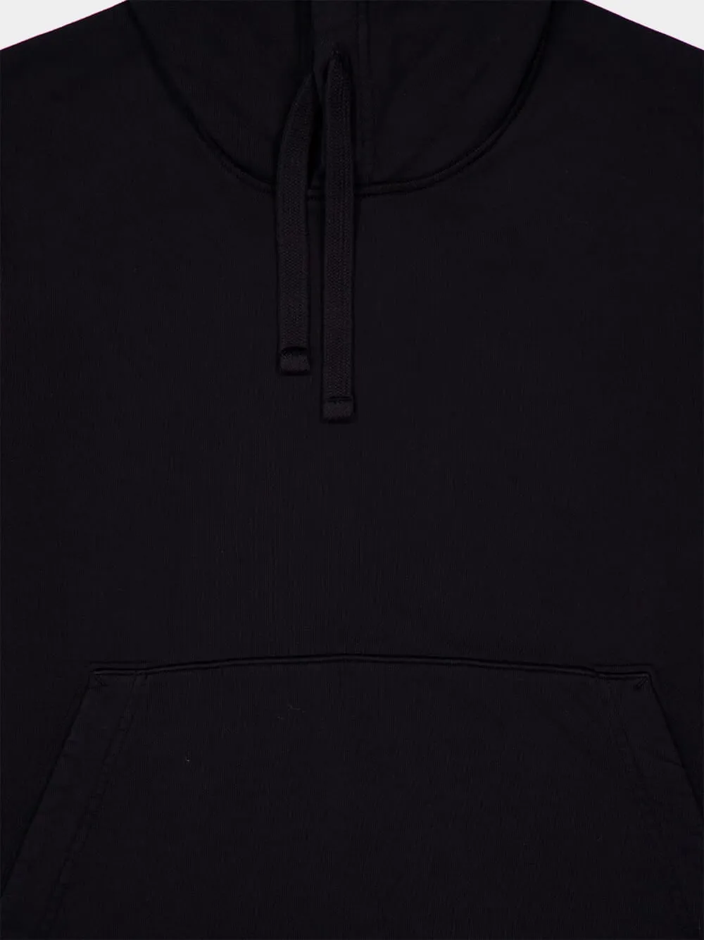 Black Cotton Fleece Hooded Sweatshirt sold by Fashion Clinic product image thumbnail 3