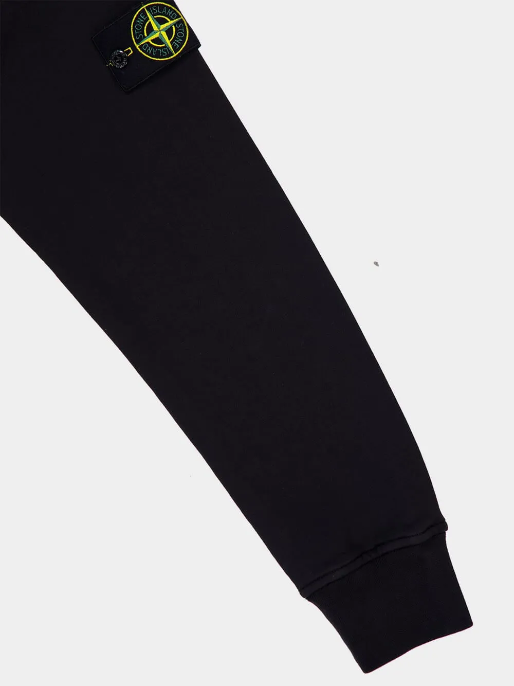 Black Cotton Fleece Hooded Sweatshirt sold by Fashion Clinic product image thumbnail 4