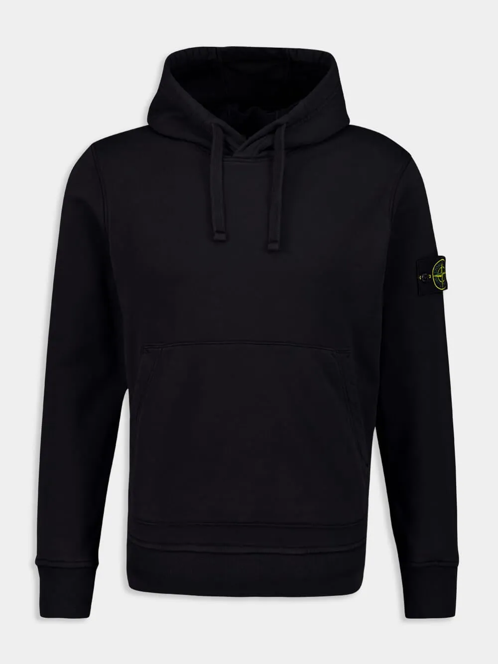 Black Cotton Fleece Hooded Sweatshirt sold by Fashion Clinic