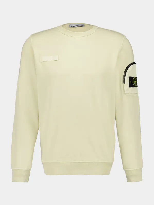 Avena Crewneck Sweatshirt with Zip Sleeve Pocket sold by Fashion Clinic