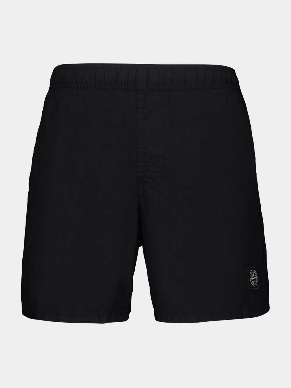 Black Compass Patch Swim Shorts sold by Fashion Clinic