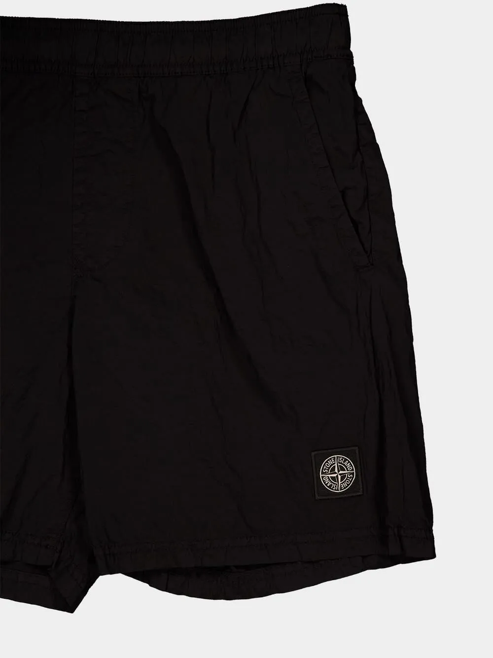 Black Compass Patch Swim Shorts sold by Fashion Clinic product image thumbnail 3
