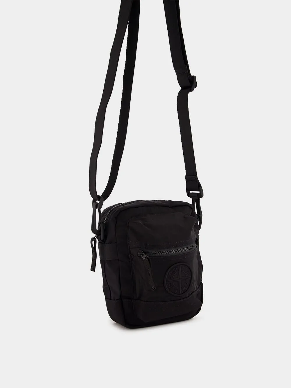 Black Nylon Metal Pouch sold by Fashion Clinic product image thumbnail 4