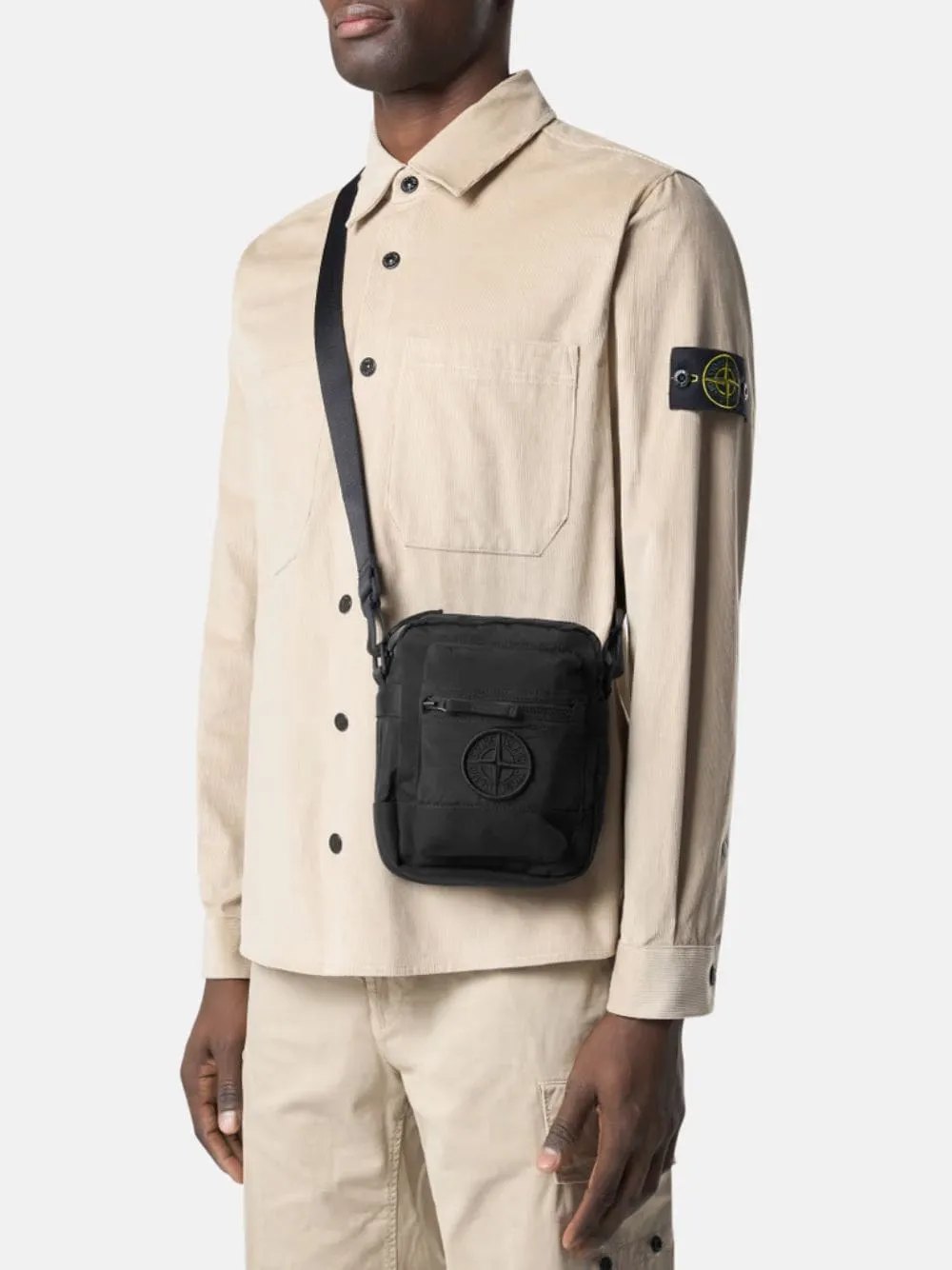 Black Nylon Metal Pouch sold by Fashion Clinic