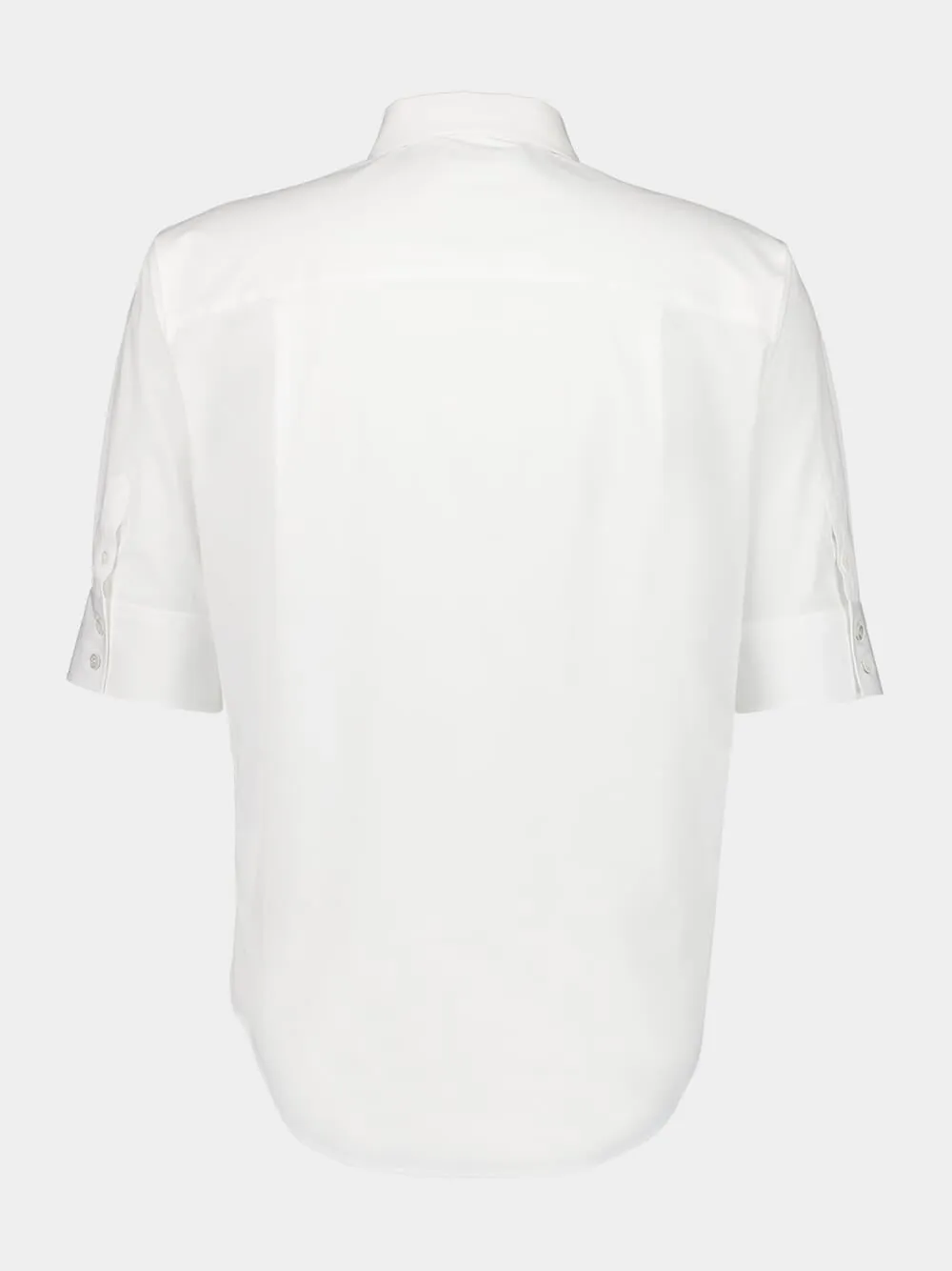 White Short Sleeve Cotton Shirt sold by Fashion Clinic product image thumbnail 2