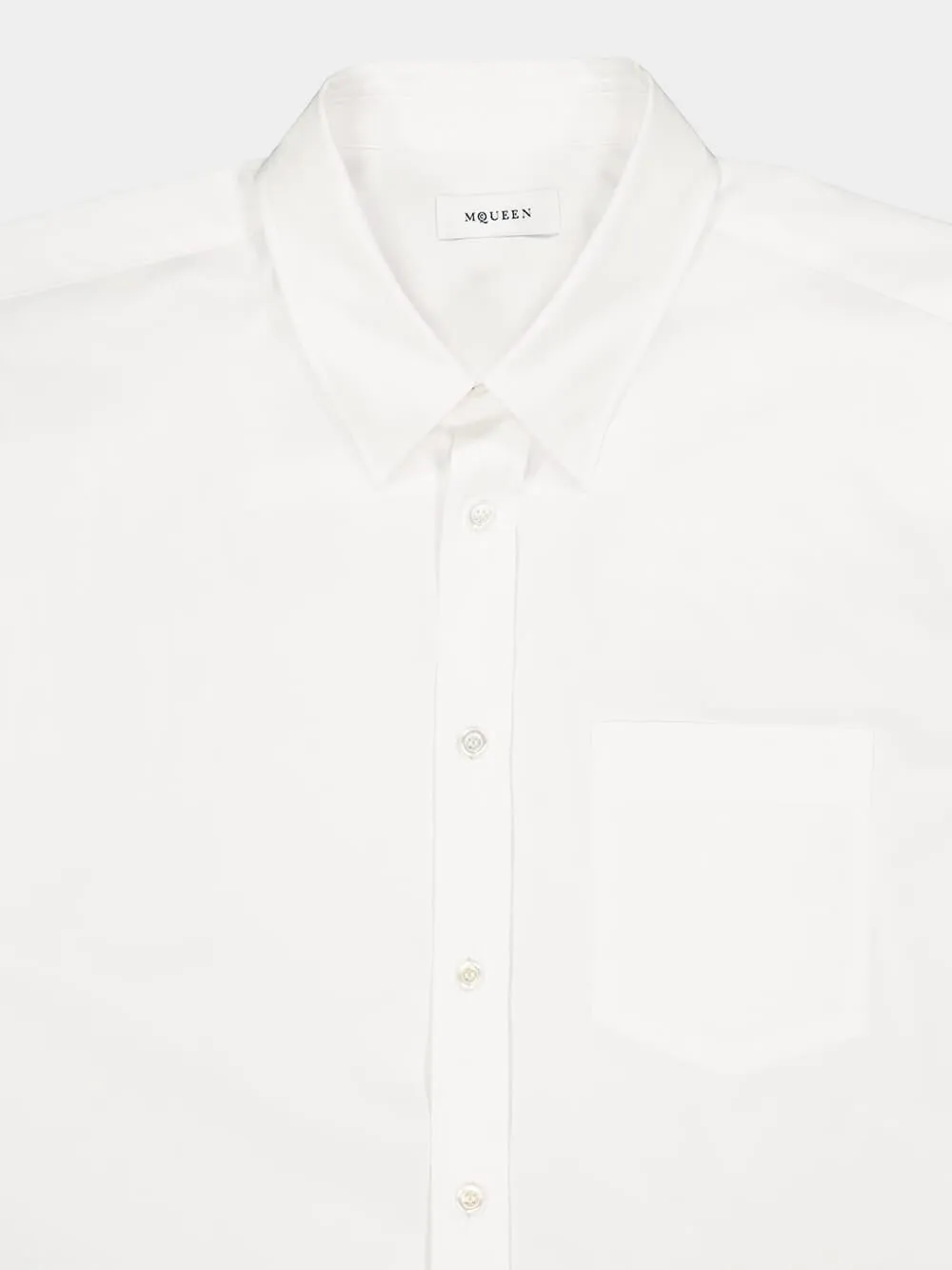 White Short Sleeve Cotton Shirt sold by Fashion Clinic product image thumbnail 3
