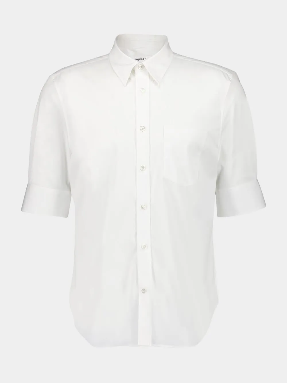 White Short Sleeve Cotton Shirt sold by Fashion Clinic