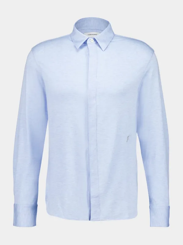 Light Blue Stretch Jersey Shirt sold by Fashion Clinic