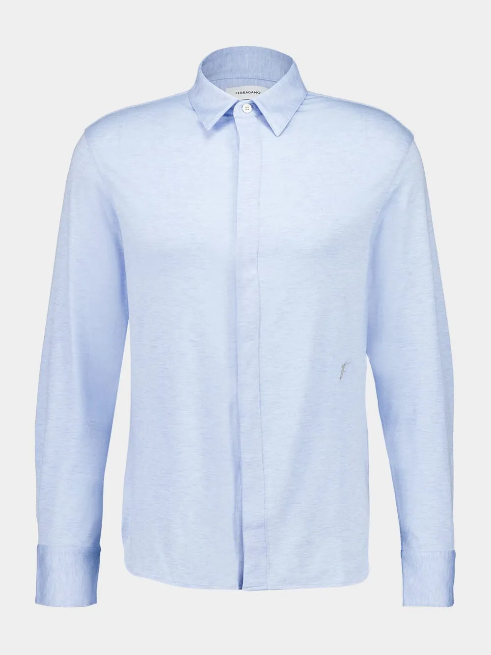 Light Blue Stretch Jersey Shirt sold by Fashion Clinic
