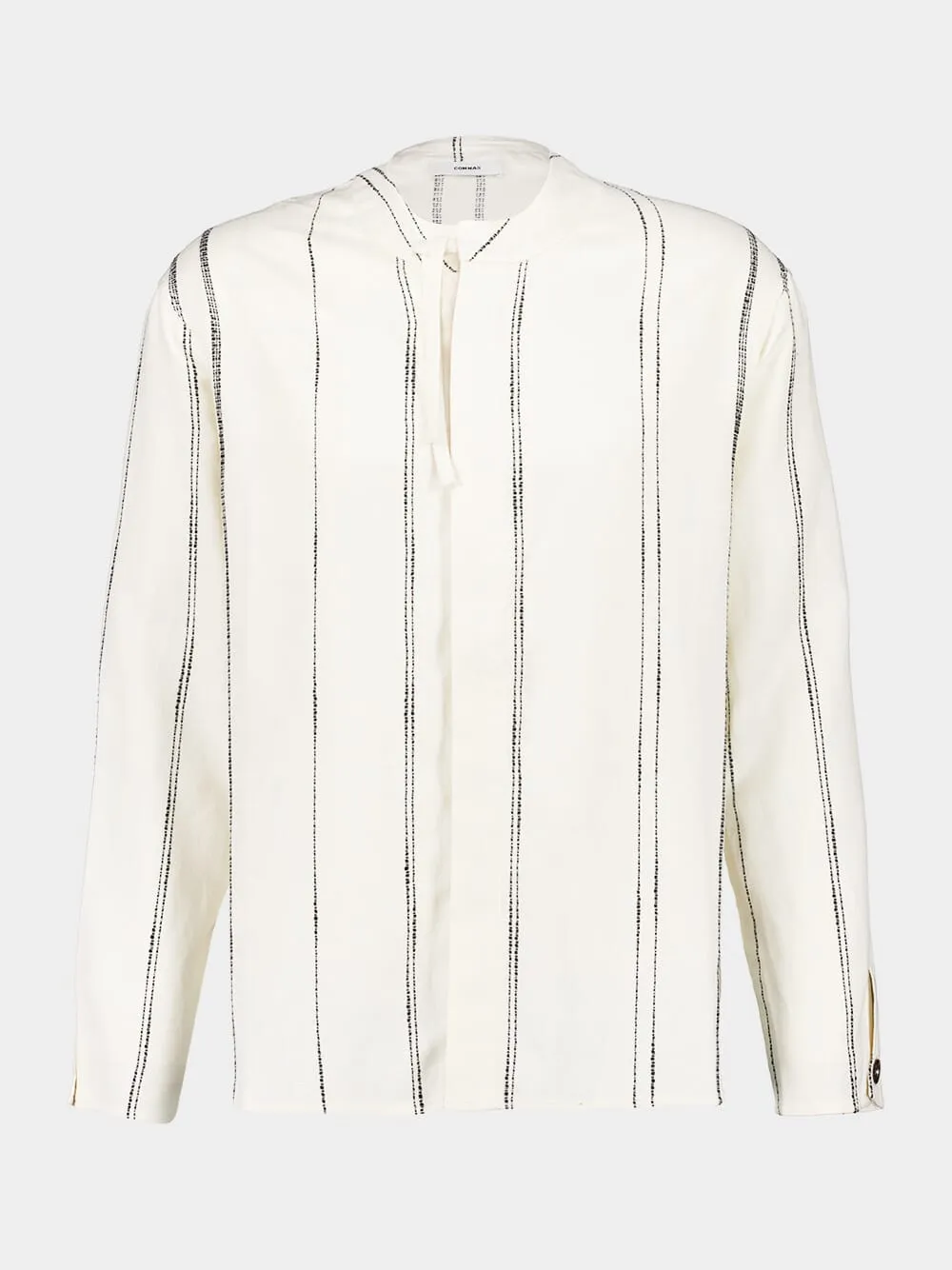 Cream Woven Stripe Shirt sold by Fashion Clinic