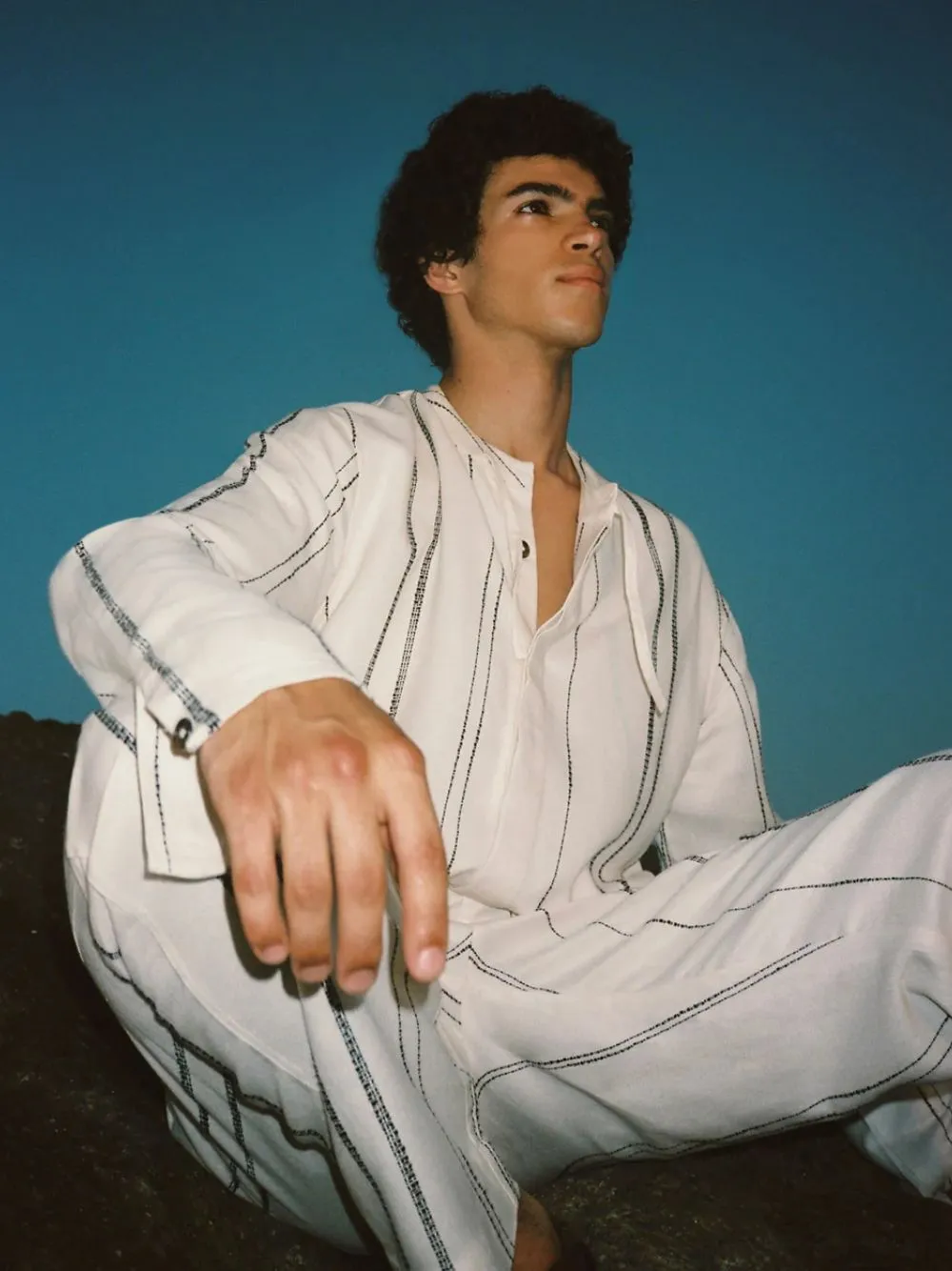 Cream Woven Stripe Shirt sold by Fashion Clinic product image thumbnail 2