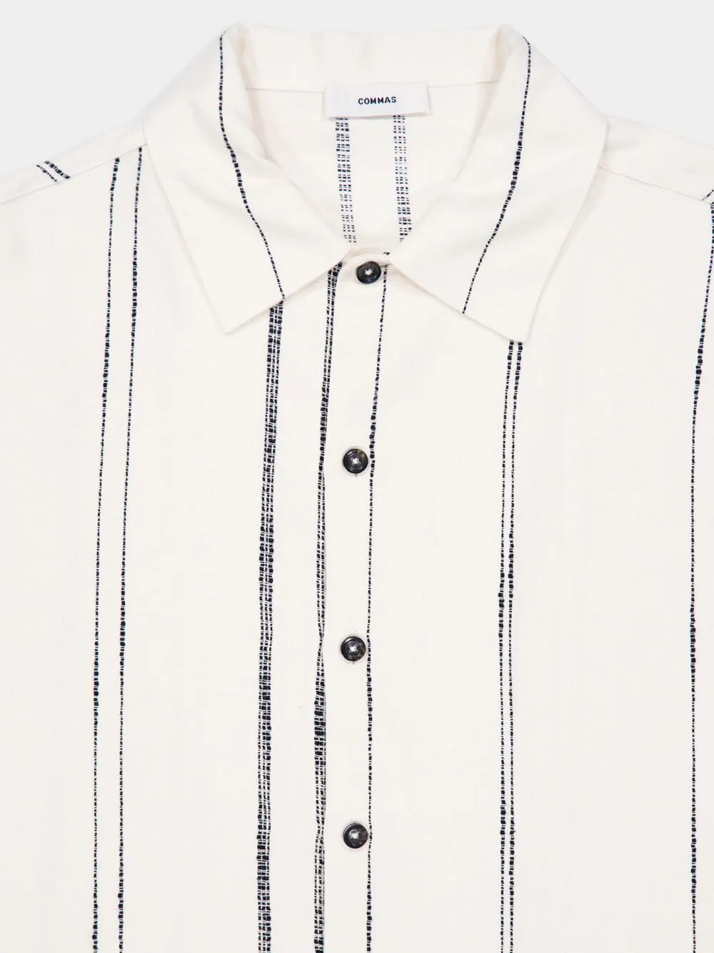 Cream Woven Stripe Boxy Shirt sold by Fashion Clinic product image thumbnail 5