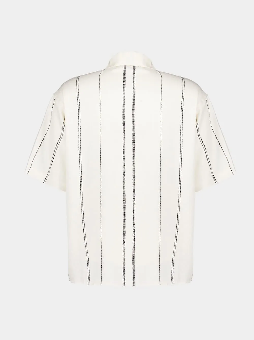 Cream Woven Stripe Boxy Shirt sold by Fashion Clinic product image thumbnail 3