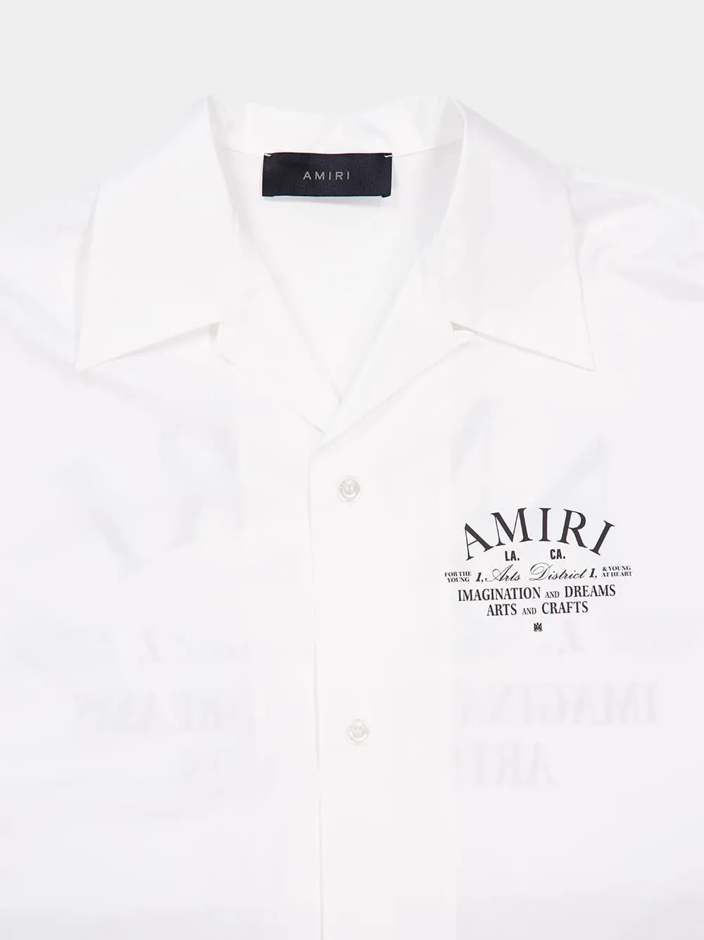 White Arts District Camp Shirt sold by Fashion Clinic product image thumbnail 5