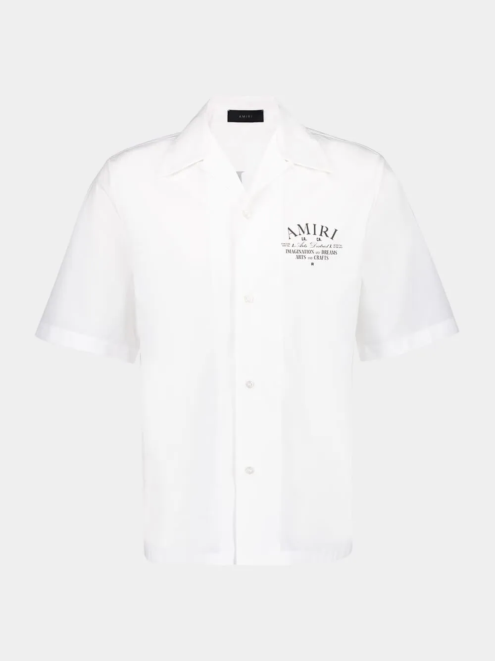 White Arts District Camp Shirt sold by Fashion Clinic product image thumbnail 2
