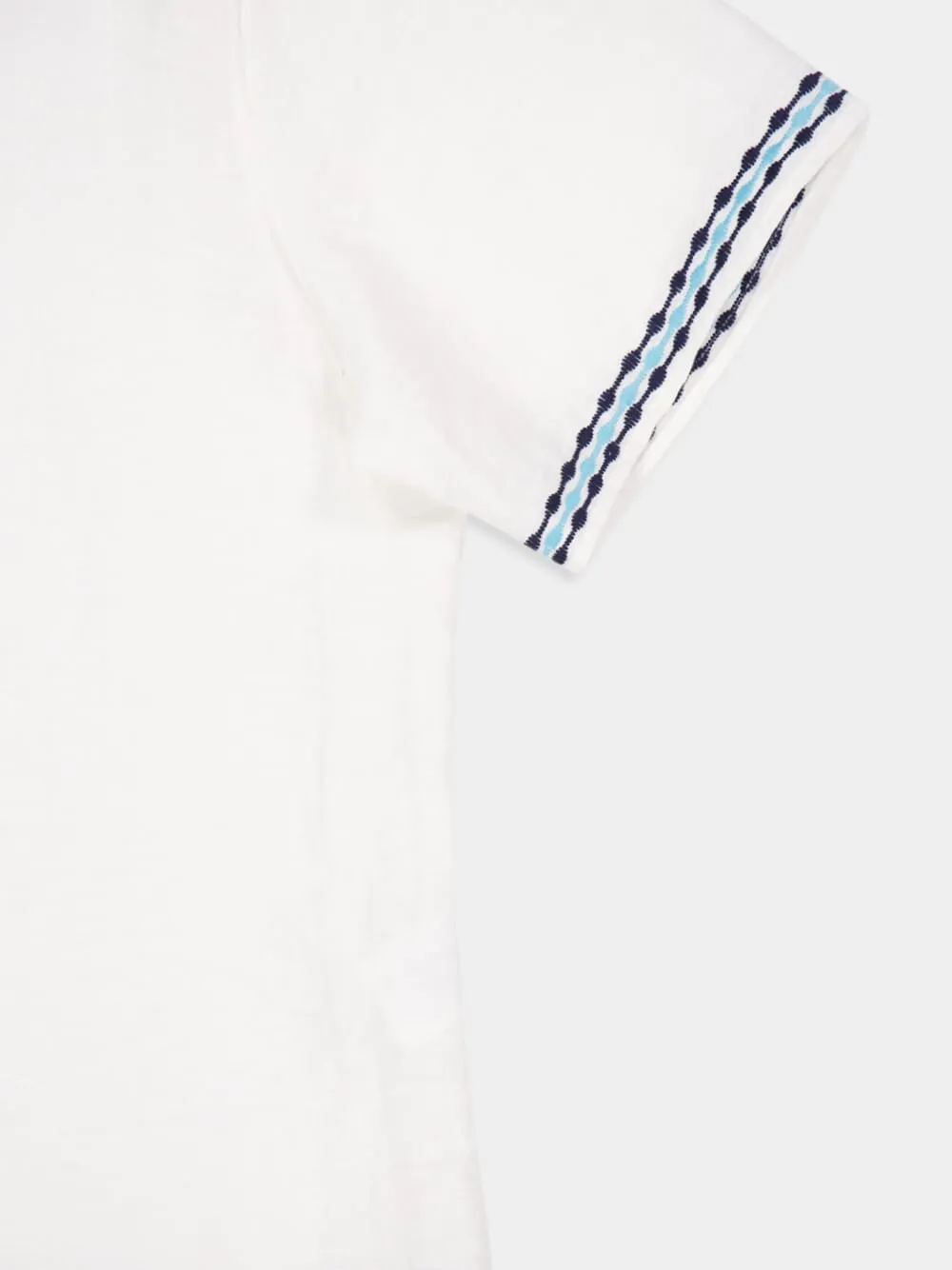 White Frequency Embroidered Shirt sold by Fashion Clinic product image thumbnail 4