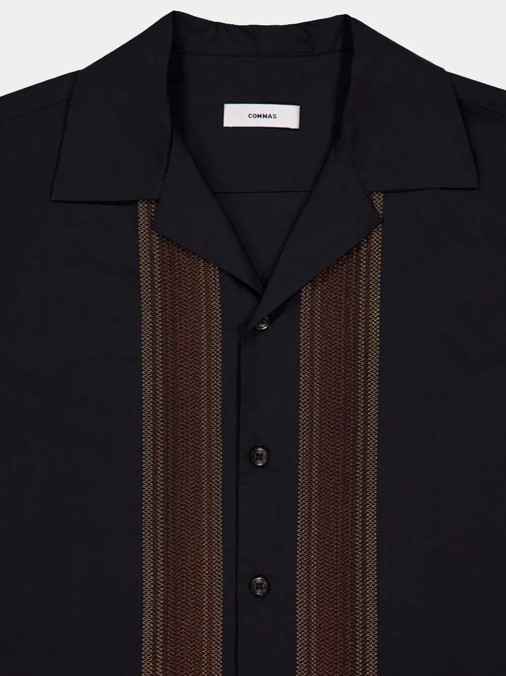 Black Sunwaves Camp Collar Shirt sold by Fashion Clinic product image thumbnail 5
