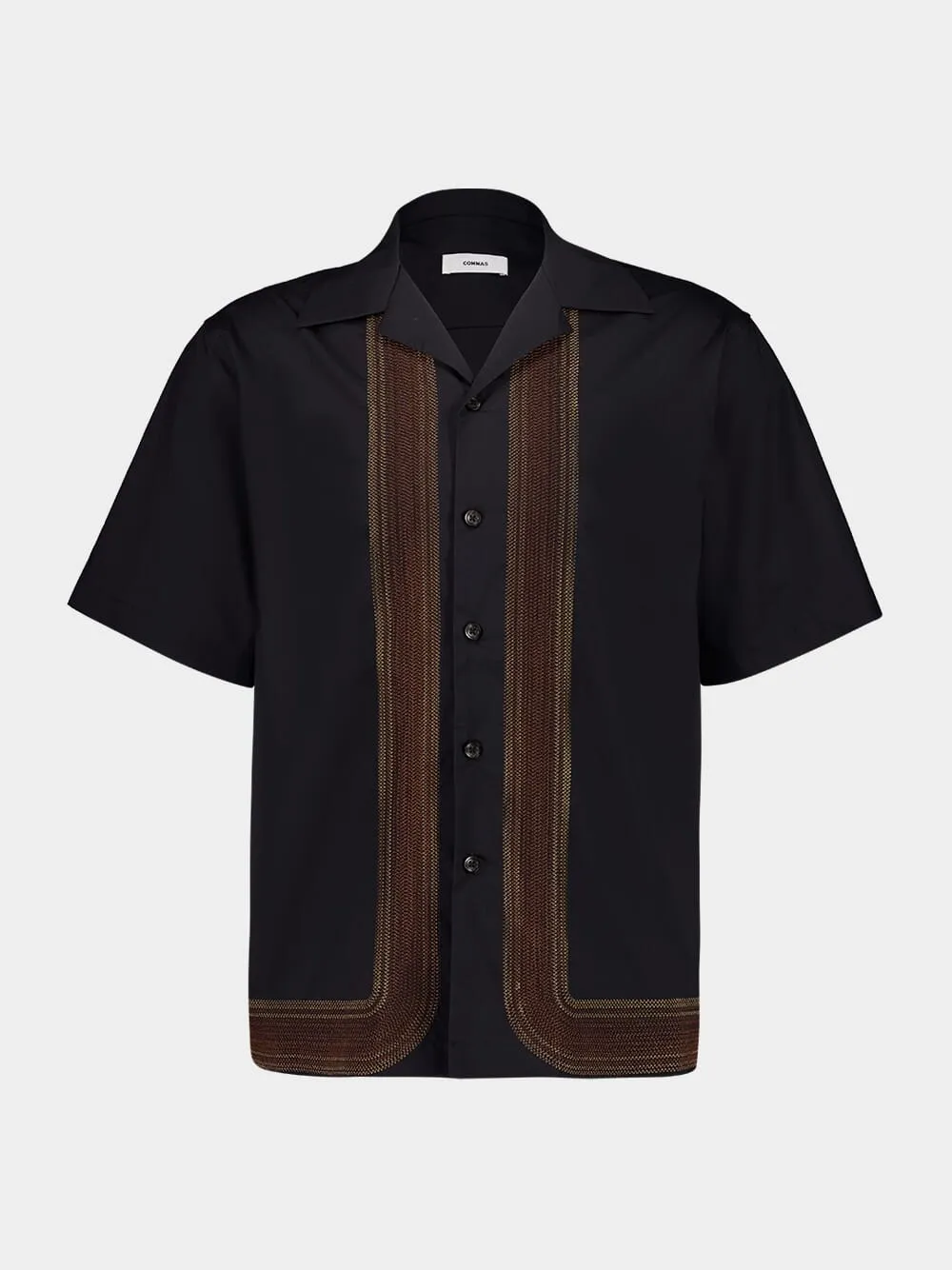 Black Sunwaves Camp Collar Shirt sold by Fashion Clinic product image thumbnail 2