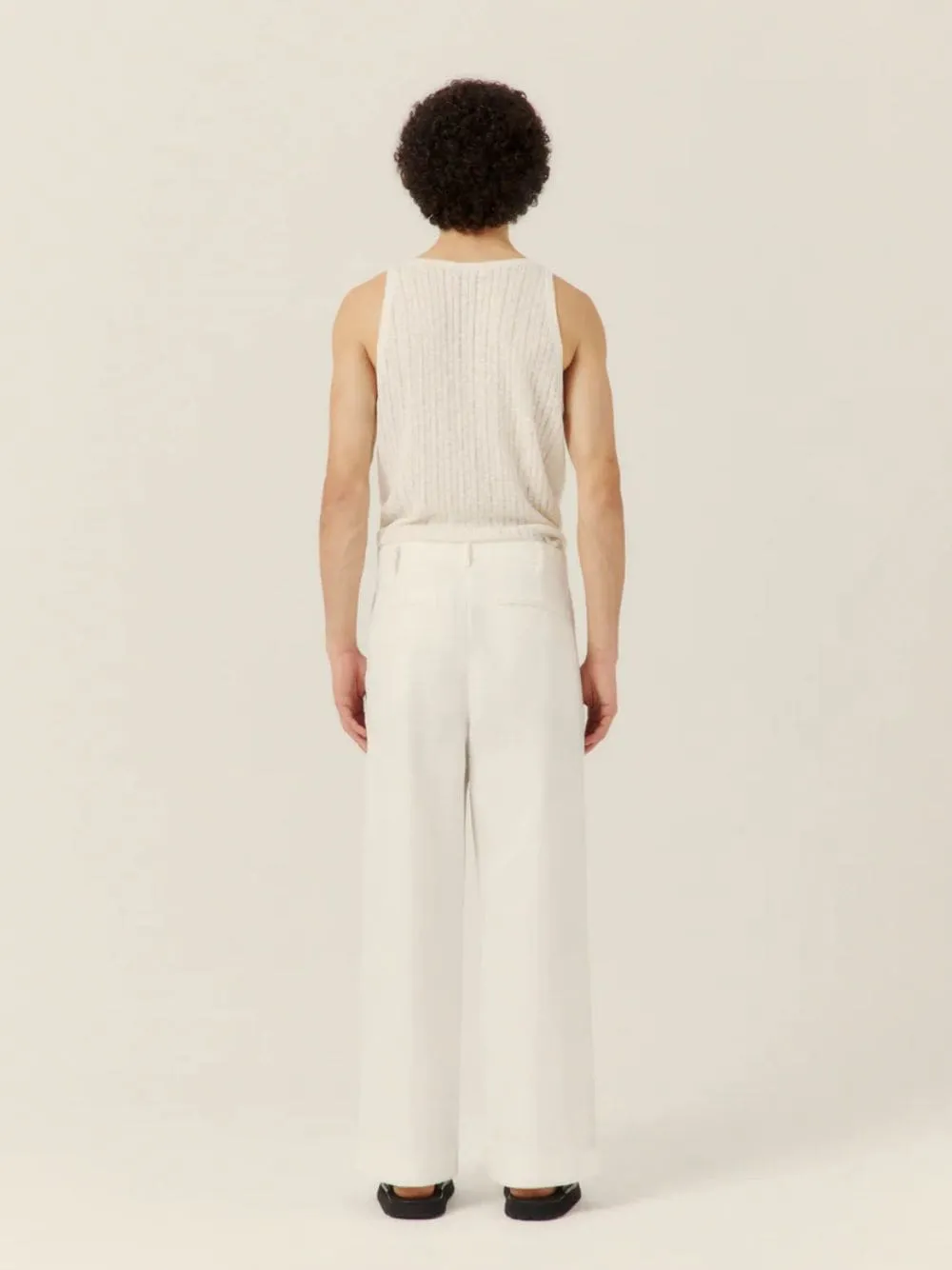 Off-White Pointelle Knit Tank sold by Fashion Clinic product image thumbnail 3