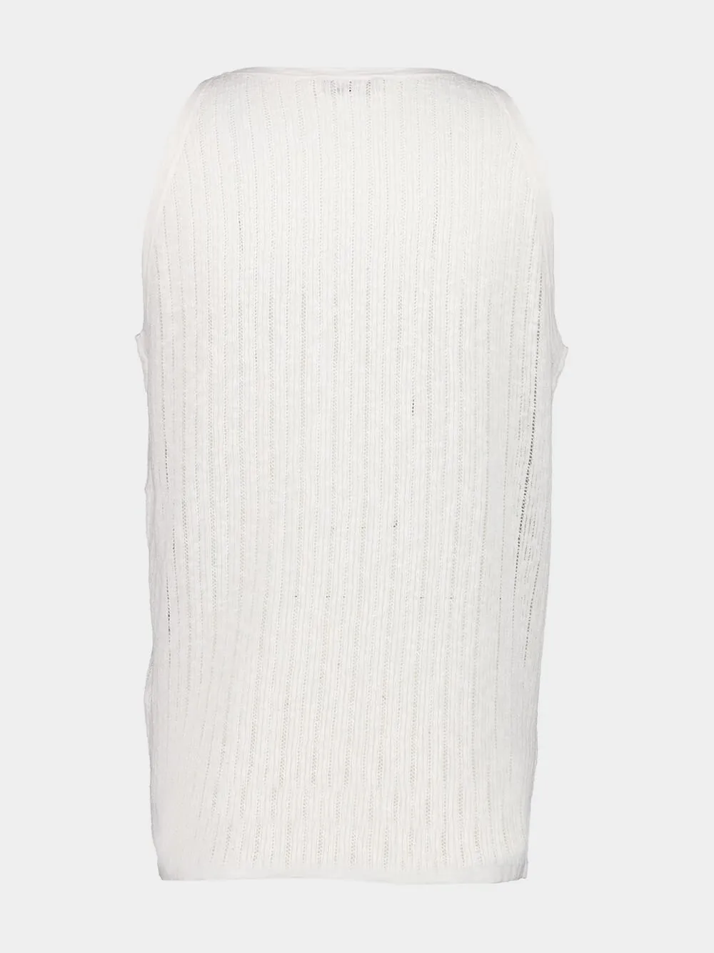 Off-White Pointelle Knit Tank sold by Fashion Clinic product image thumbnail 4