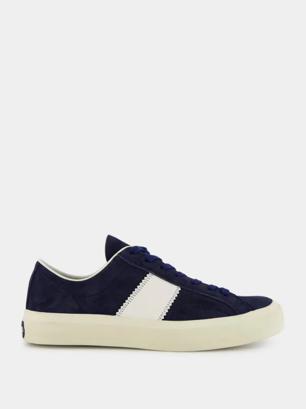 Midnight Blue Suede Cambridge Sneaker sold by Fashion Clinic