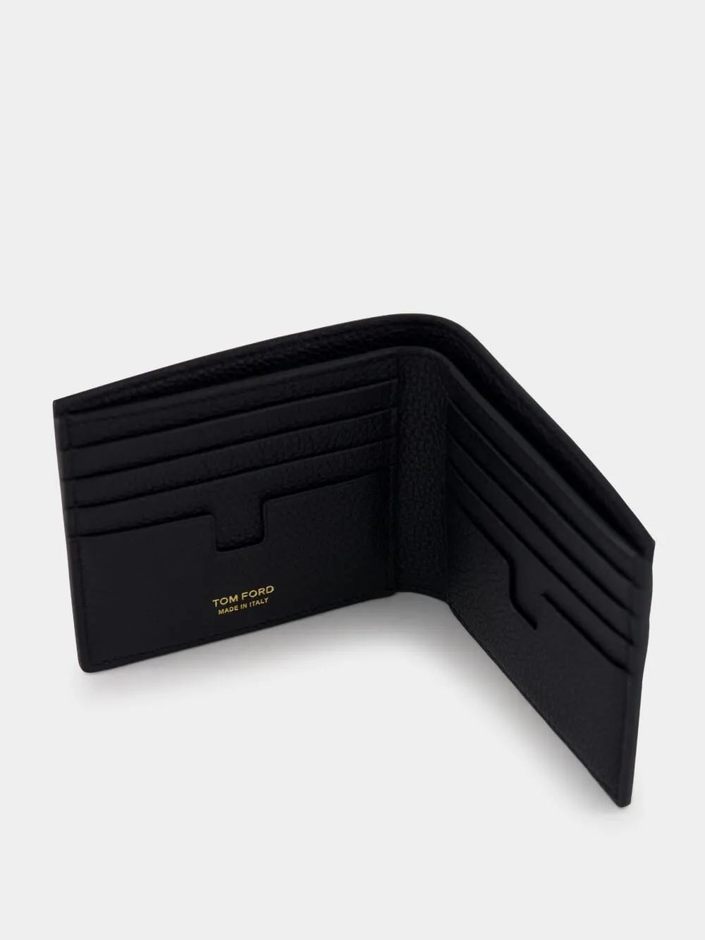 Black Classic Bifold Wallet in Soft Grain Leather sold by Fashion Clinic product image thumbnail 3
