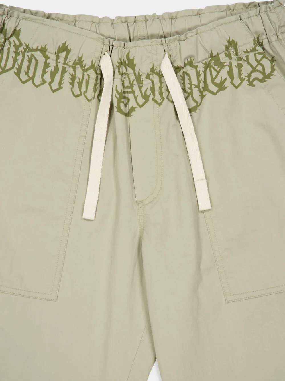 Beige Logo Waist Drawstring Trousers sold by Fashion Clinic product image thumbnail 2