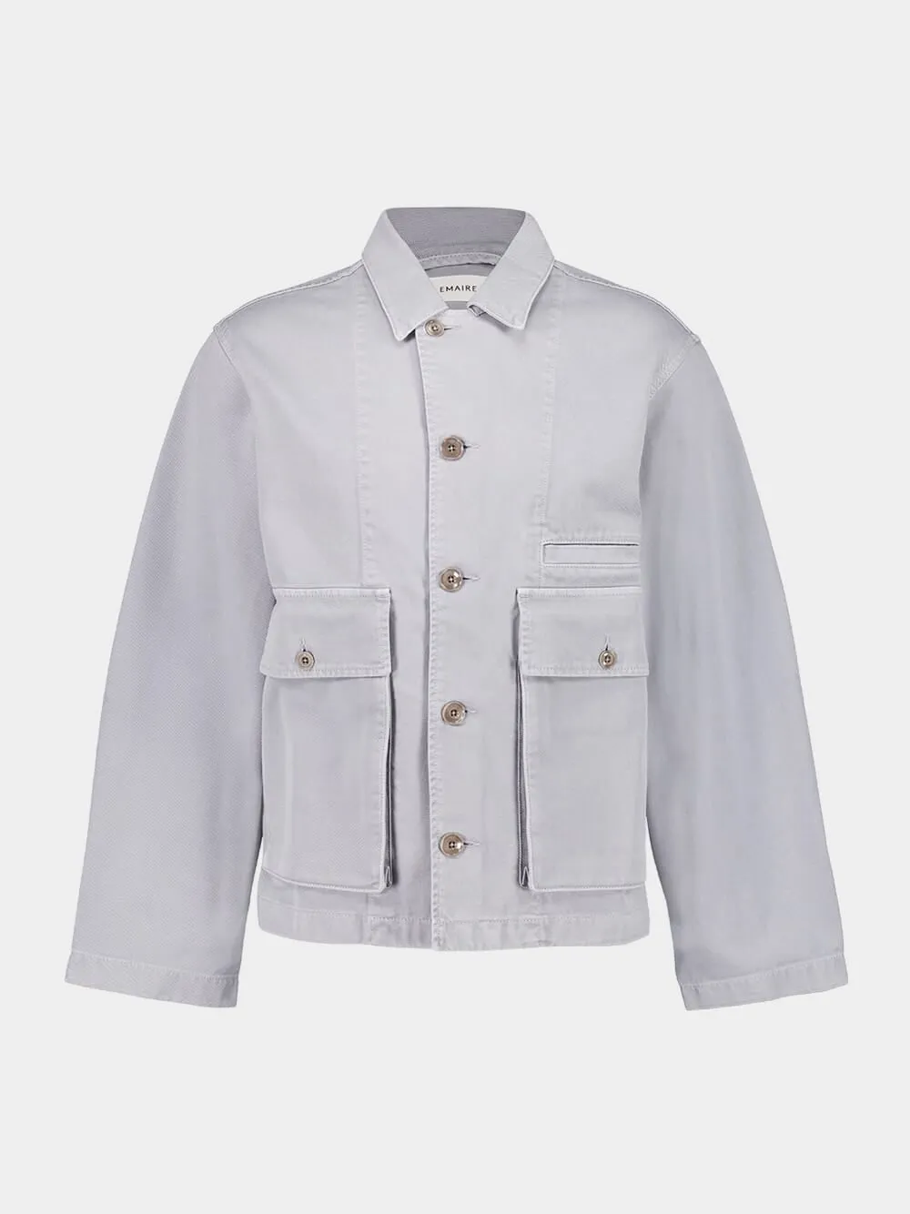 Snowy Blue Grey Boxy Jacket sold by Fashion Clinic