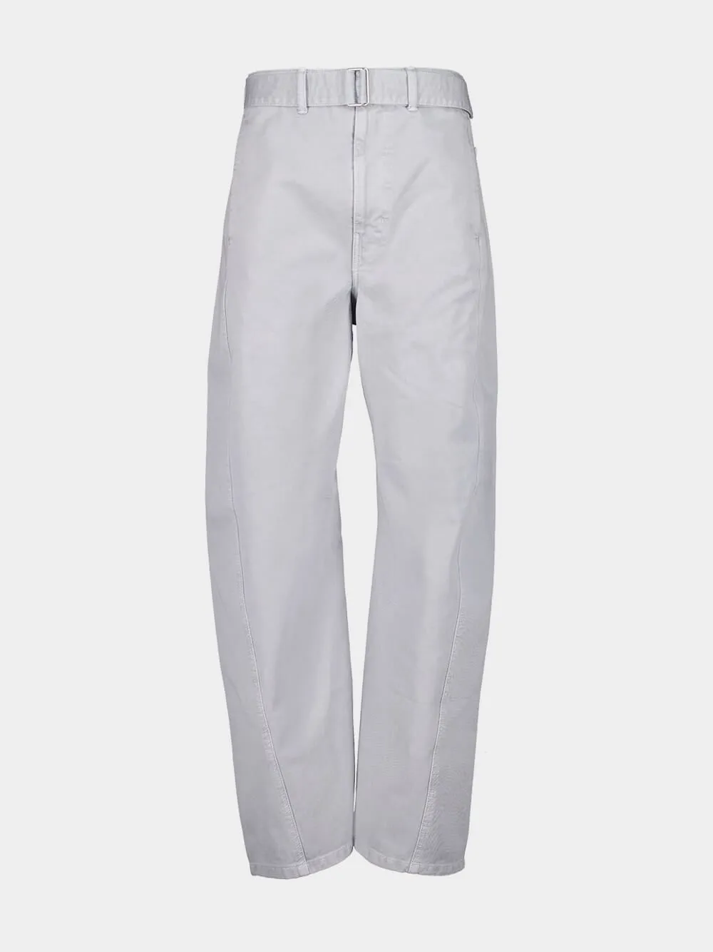 Snowy Blue Grey Twisted Belted Pants sold by Fashion Clinic