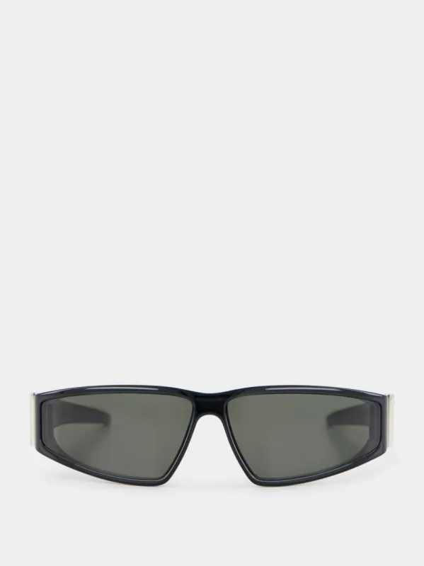 Y2K Wraparound Sunglasses in Black sold by Fashion Clinic