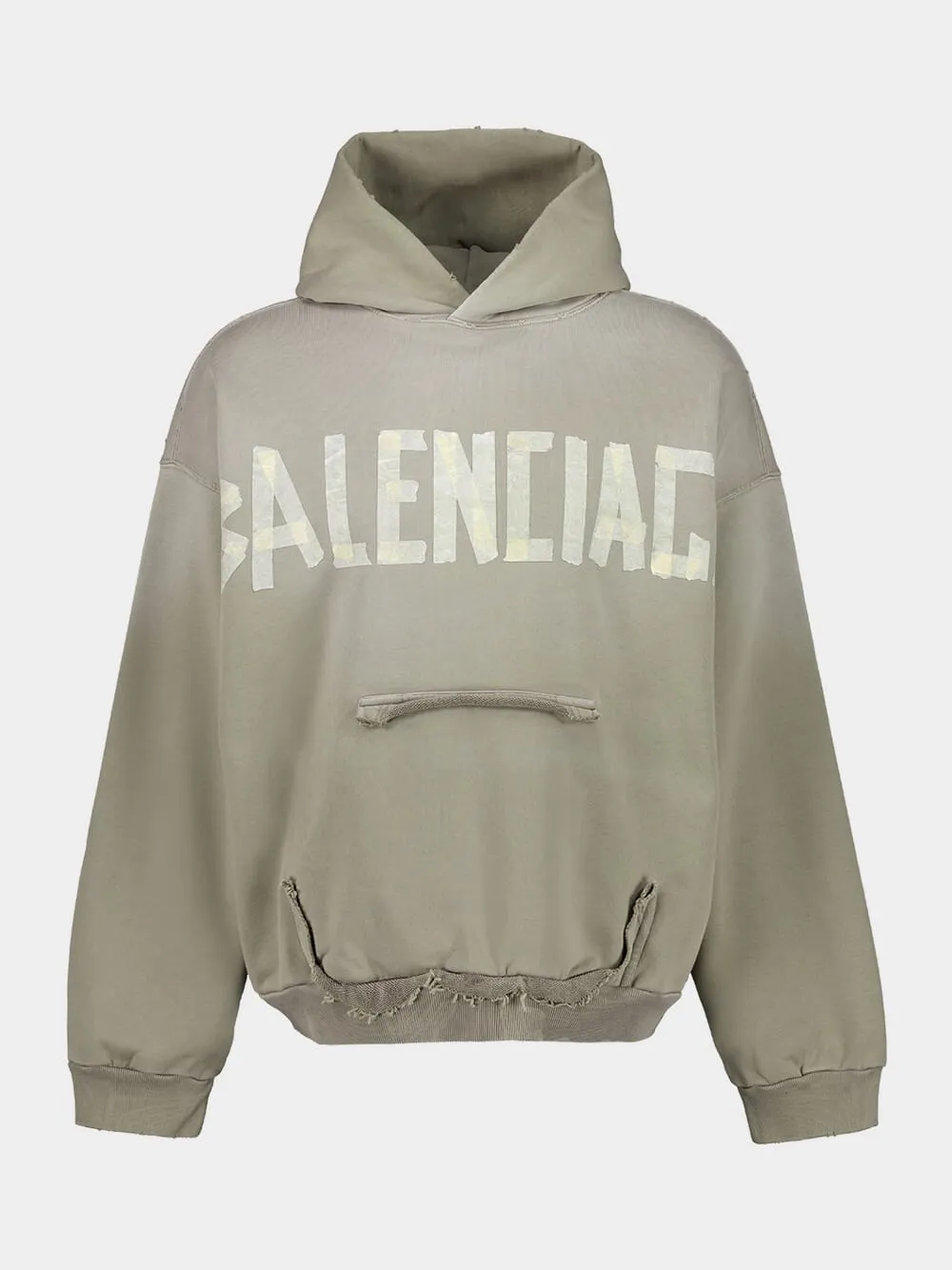 Army Green Tape Type Ripped Pocket Sweatshirt sold by Fashion Clinic