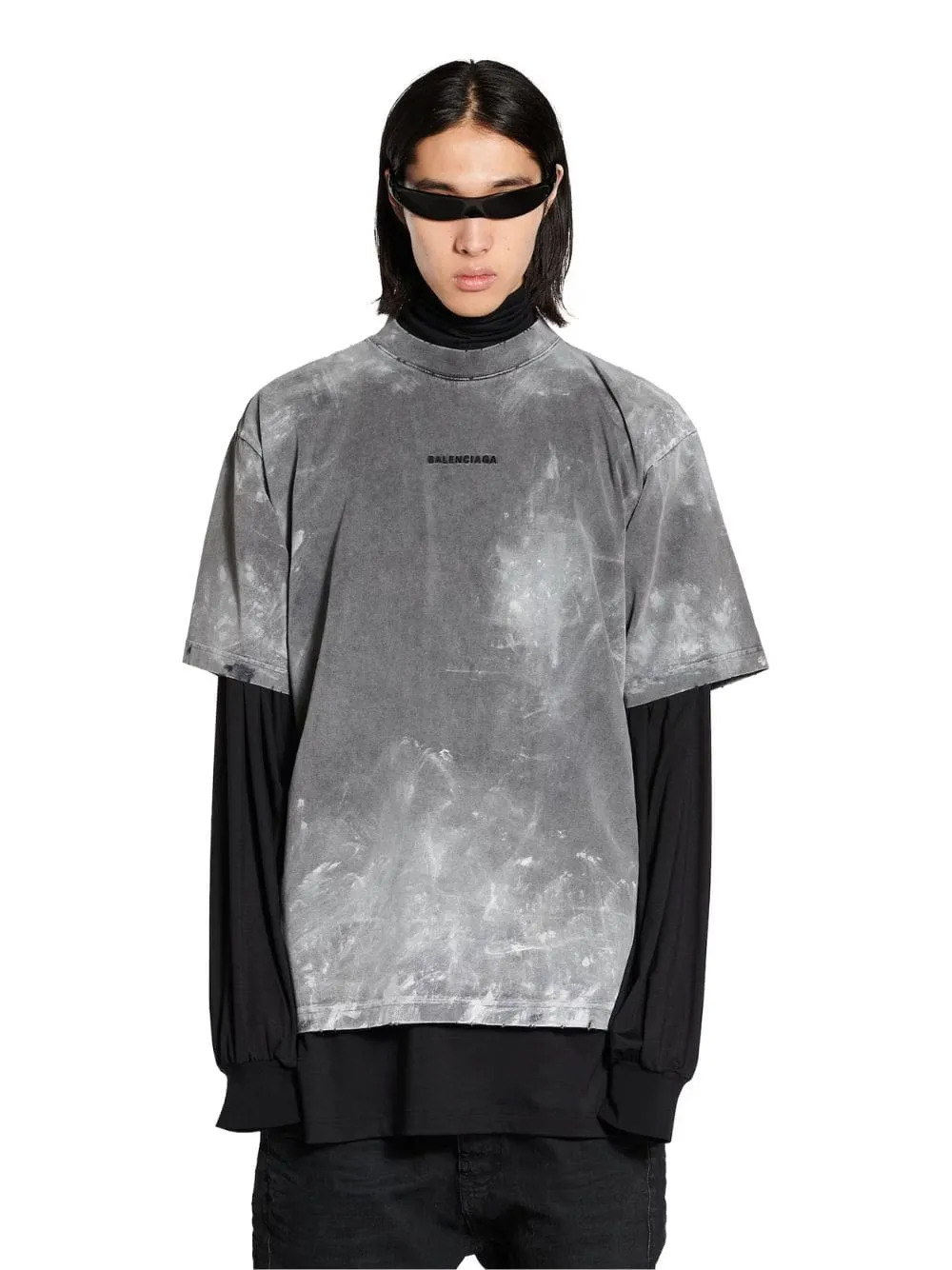 Grey Painted Vintage Back T-Shirt sold by Fashion Clinic product image thumbnail 2