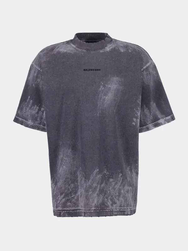 Grey Painted Vintage Back T-Shirt sold by Fashion Clinic