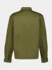 Khaki Cotton Twill Overshirt sold by Fashion Clinic